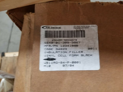 A BEAM INSULATION FILLER HUMVEE M998 HMMWV 5640-01-309-3867