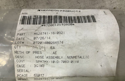Hose Assy MS28741-16-0921 NSN 4720-01-219-2020 - photo 4