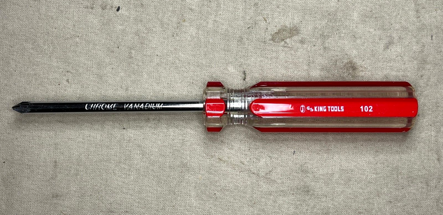 NEW GS KING TOOLS 102 CHROME VANADIUM SCREWDRIVER 6inch USA