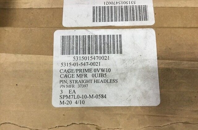 MRAP BUFFALO MK2A2 37397 HEADLESS STRAIGHT PIN 1001393 5315-01-547-0021