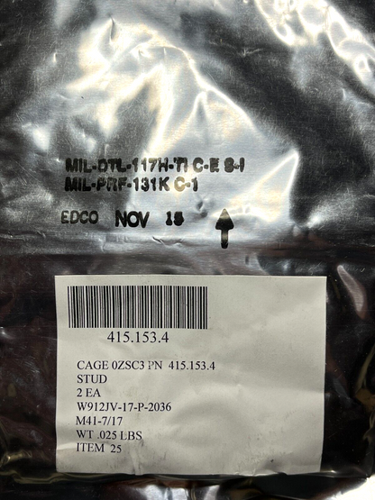 (2EA) STUD PLAIN HEAVY DUTY 4151534 5307123407319 5307-12-340-7319