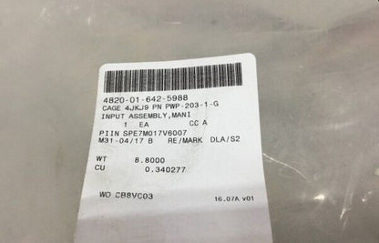 EXPEDITIONARY TRICON SYSTEM PWP-203-1-G MANIFOLD INPUT ASSEMBLY 4820-01-642-598