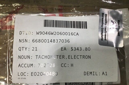 MILITARY (ASV) XM1117 ELECTRONIC TACHOMETER 132998 NSN 6680-01-483-7036