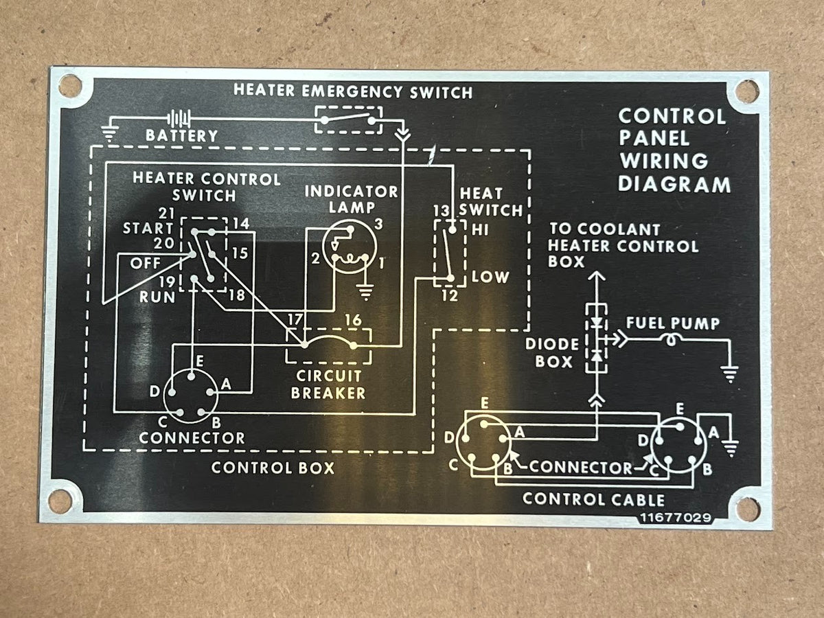 Identification Plate 11677029 NSN 9905-01-032-7001