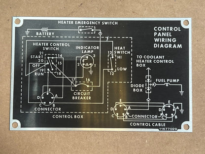 Identification Plate 11677029 NSN 9905-01-032-7001