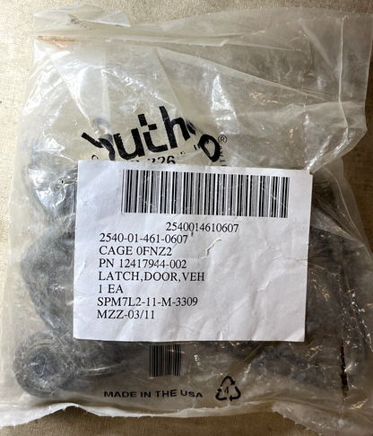 USGI MILITARY FMTV HIMARS 12417944 VEHICULAR DOOR LATCH 6899226 2540-01-461-0607