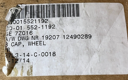 1PC.GENUINE M1 FOV TANK CENTURY PLASTICS 12490289 WHEEL HUB CAP 2530-01-552-1192