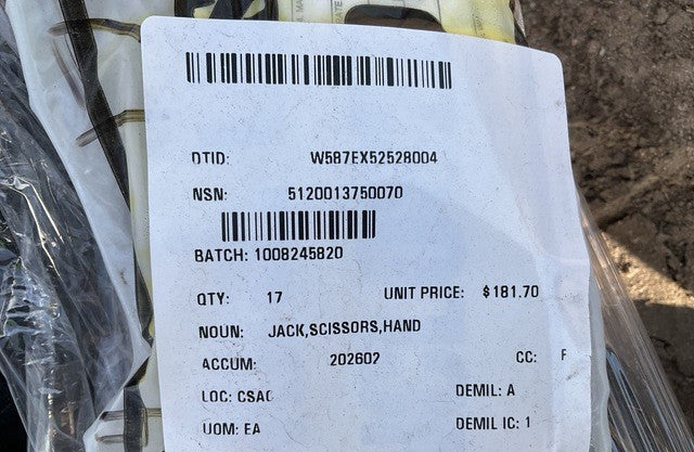 Scissor Jack 57K3228 NSN 5120-01-375-0070 - photo 3