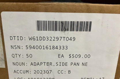 NETT WARRIOR SYSTEM 8071-3055 SIDE PAN ADAPTER 8071-3055-2 5940-01-618-4333 USA
