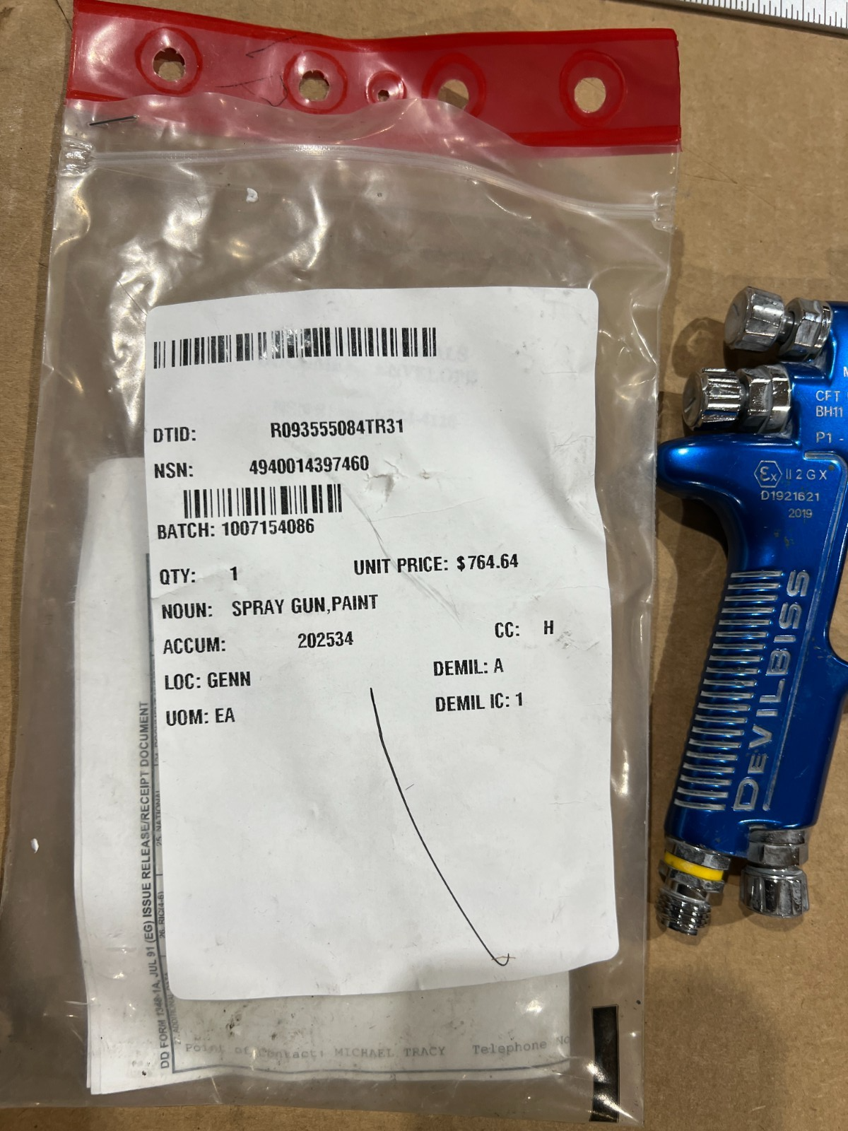 Paint Spray Gun CT-100 NSN 4940-01-439-7460 - photo 2