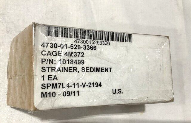 MRAP HEAVY DUTY GREAT LAKES 1018499 SEDIMENT STRAINER 4730-01-529-3366 USA