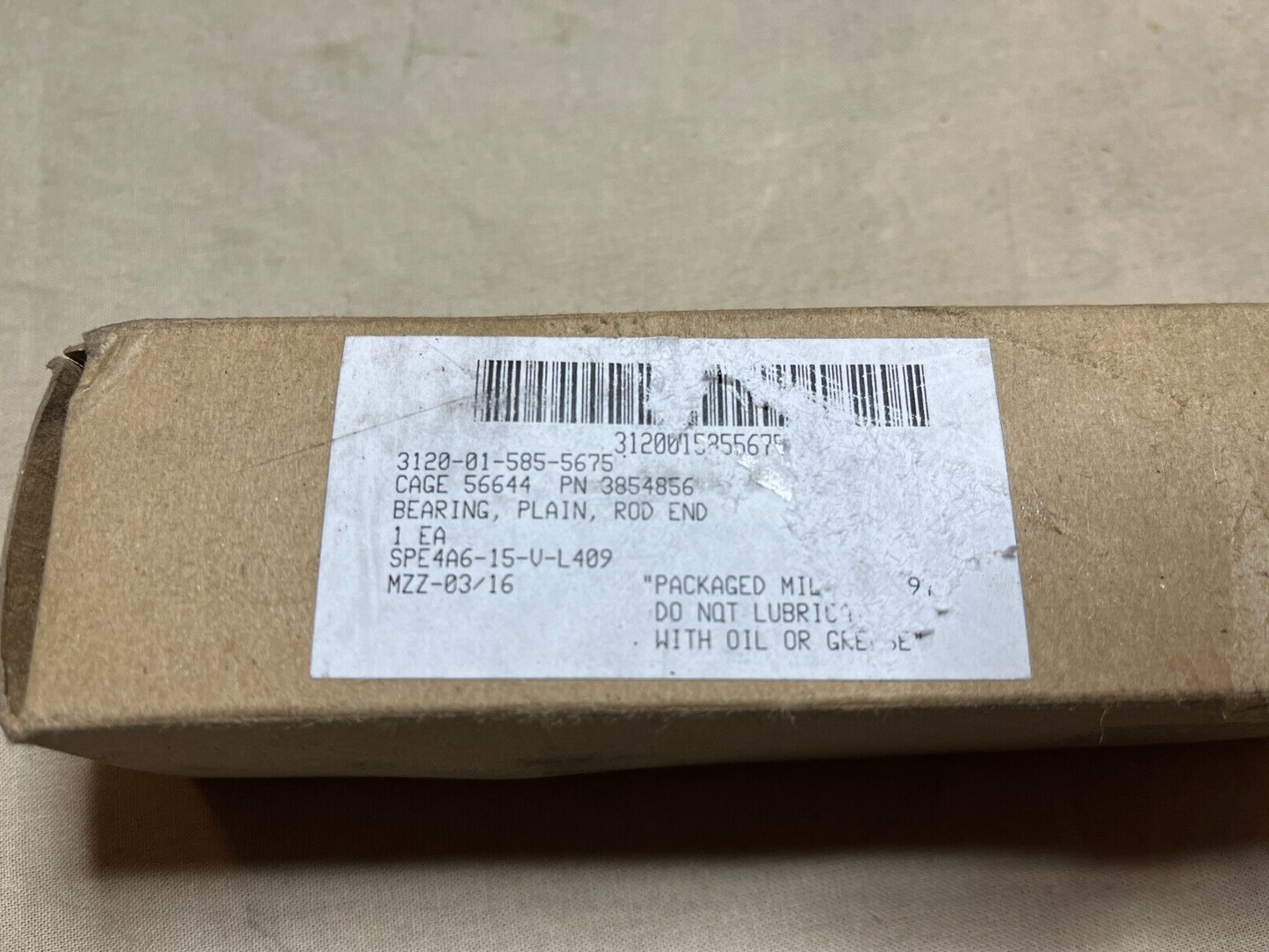 MRAP  ROD END PLAIN BEARING .75DIA .88-14X1.88 XAM-12 3854856 3120-01-585-5675