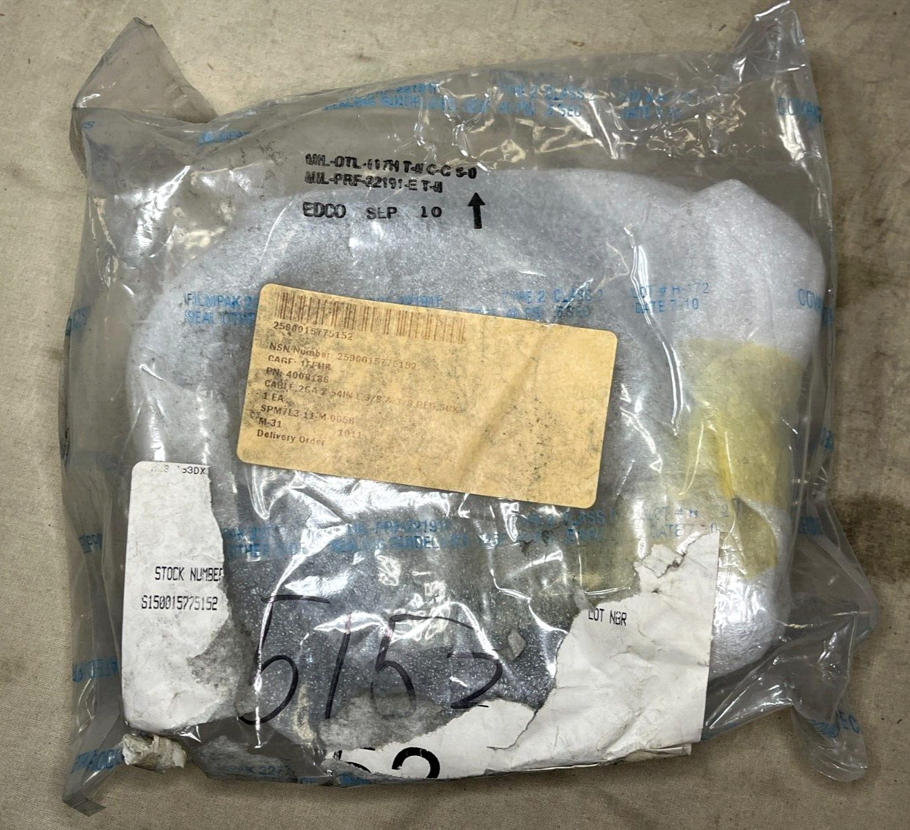 MRAP 4008166 3/8'' LEAD STORAGE BATTERY, CONTROL CABLE ASSEMBLY 2590-01-577-5152
