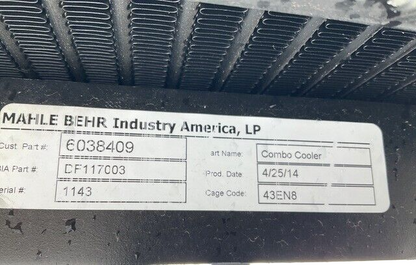 M998 HMMWV MAHLE BEHR 6038409 ENGINE LUBRICATING OIL COOLER 2930-01-566-7785