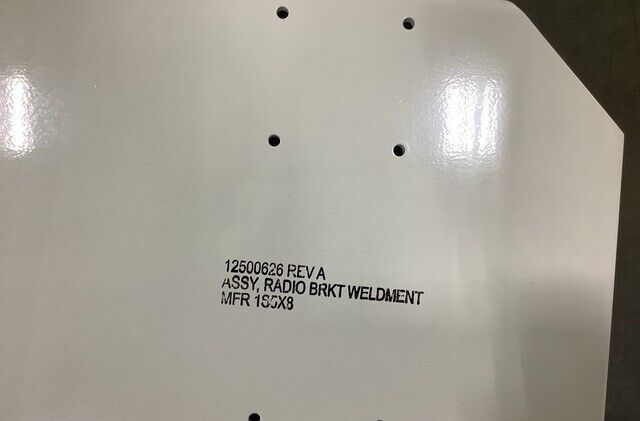 MILITARY 12500626 REV A RADIO MOUNTING BRACKET MFR 1S5X8 5340-01-623-8514