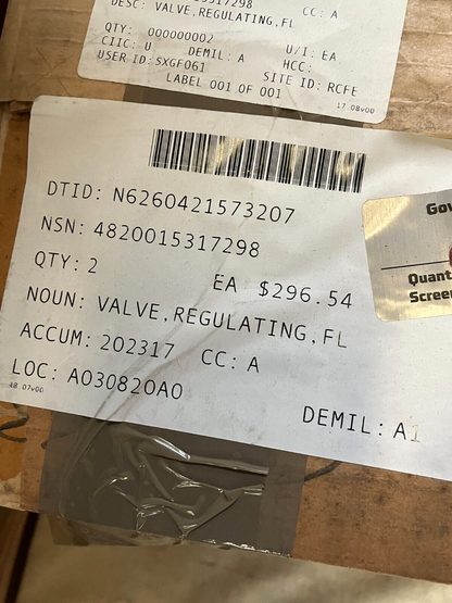 NORGREN C73J-3AK-AD3-RMG-QDN FLUID PRESSURE REGULATING VALVE 4820-01-531-7298