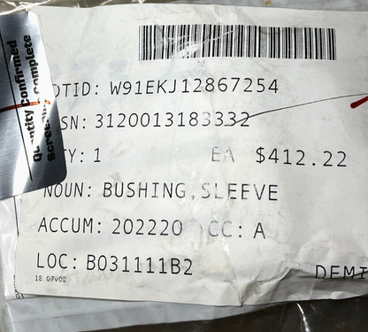 HELICOPTER CHINOOK CH-47, MH-47E 114H6803-2 SLEEVE BUSHING 3120-01-318-3332