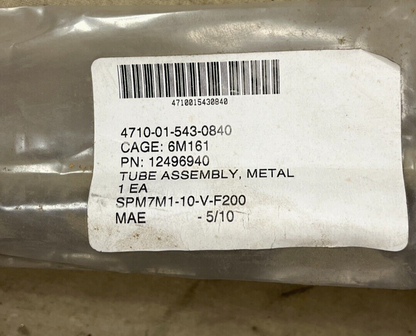 (M9) ARMORED COMBAT EARTHMOVER 12496940 METAL TUBE ASSY MFR 6M161 4710015430840