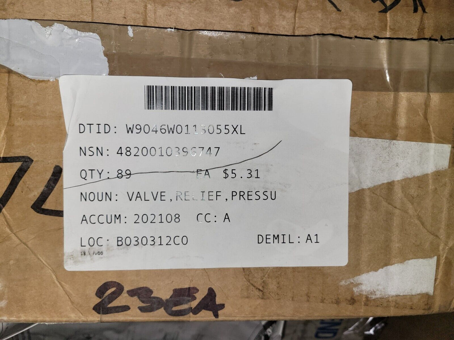 F-15 T-AGS 60 SSN-774 PRESSURE AND TEMPER RELIEF VALVE 0066100 4820-01-039-6747