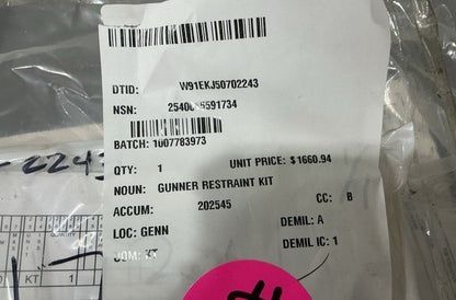 Gunner Restraint Kit 57K4901 NSN 2540-01-559-1734 - photo 24