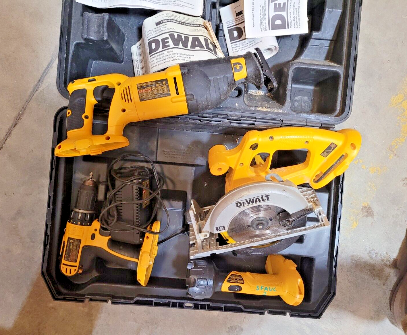 GENUINE DEWALT DCS392 6 1/2" CIRCULAR SAW DW908 LIGHT DC720 1/2 DRILL DW938 18V