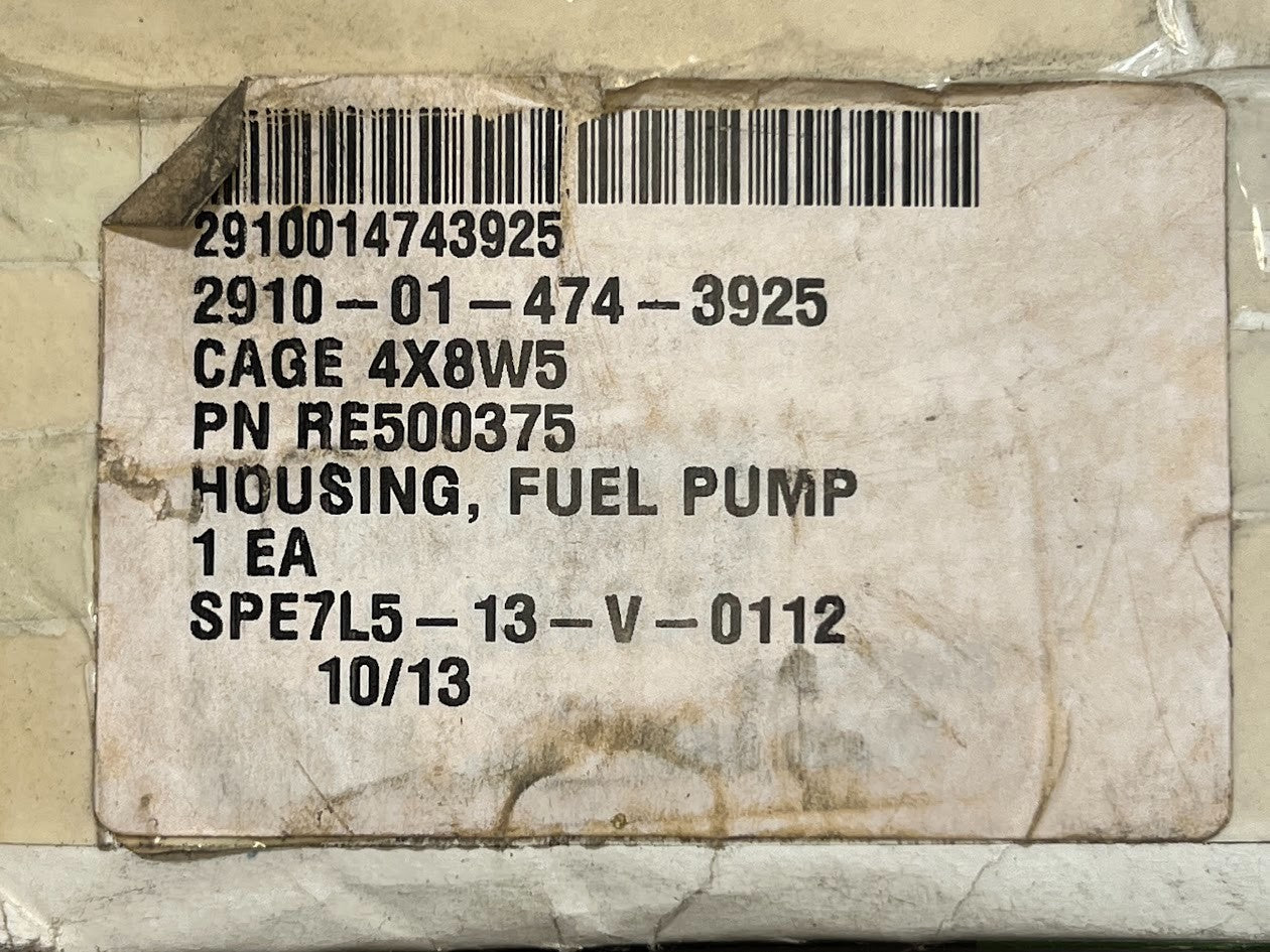 Fuel Pump Housing 230LCR NSN 2910-01-474-3925 - photo 8
