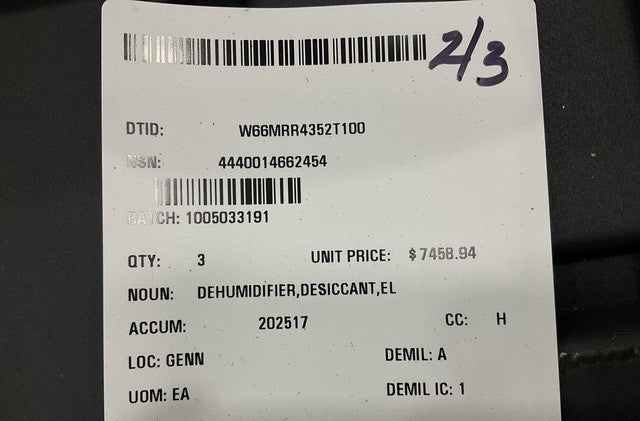 Electric Desiccant Dehumidifier DEW50 NSN 4440-01-466-2454 - photo 8