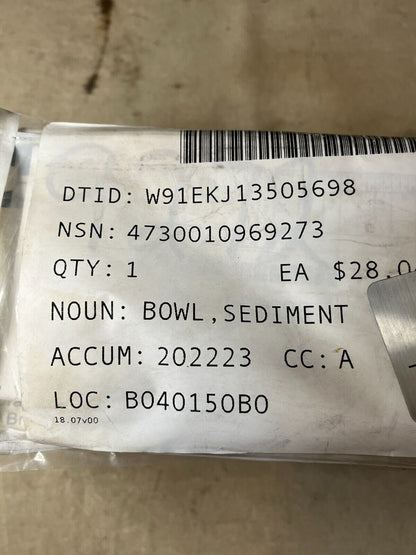 M-915, M-916A1 TRUCK SERIES 3532-0500B SEDIMENT POLY-BOWL 4730-01-096-9273