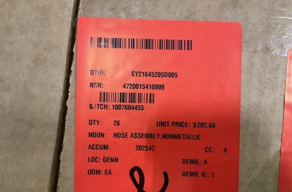 Non-metallic Hose Assy 1686-FF2-06050 NSN 4720-01-541-0909 - photo 5