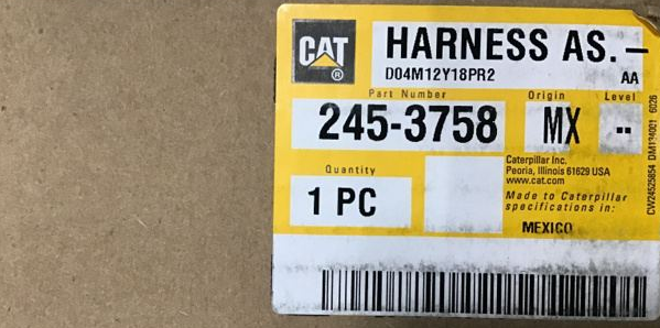 CAT WIRING HARNESS LOADER, BACKHOE  245-3758 6150-01-523-9944	2453758