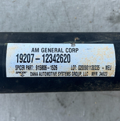 USED M998 HMMWV AM GENERAL PROPELLER SHAFT & U-JOINT 12342620-1 2520-01-423-5120