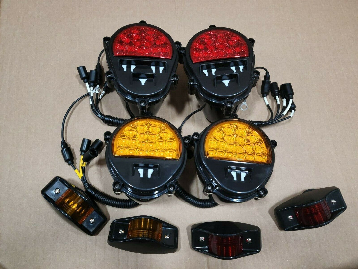 Black LED CONVERSION KIT HMMWV M998 Humvee Red, Amber, Side Marker HEAD Light