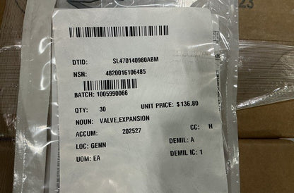Txv Brazing Expansion Valve Assembly 10-52028-02 NSN 4820-01-610-6485 - photo 7