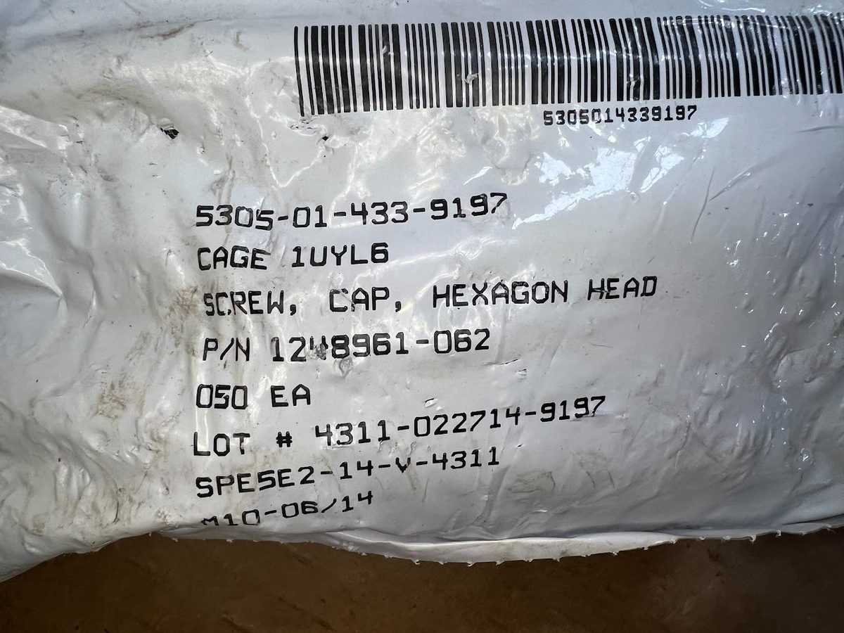 Hexagon Head Cap Screw 12484861-062 NSN 5305-01-433-9197 - photo 6