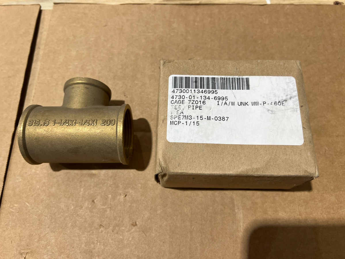 Pipe Tee MS14309-24A NSN 4730-01-134-4730