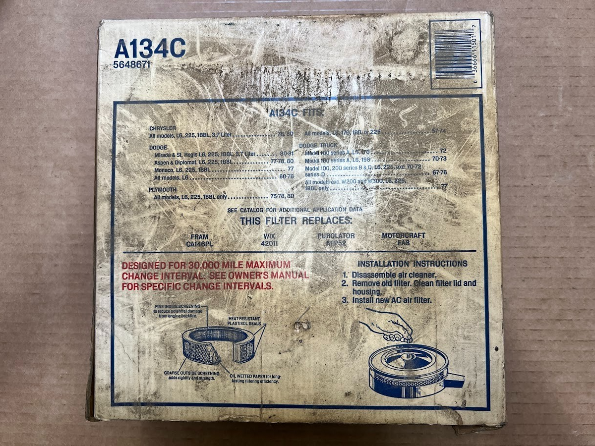 Cleaner Filter Element A134C NSN 2940-00-901-1727 - photo 5