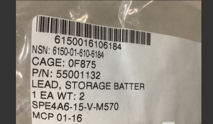 Battery Crossover Cable M1163 Growler General Dynamics  6150-01-610-6184 M1161