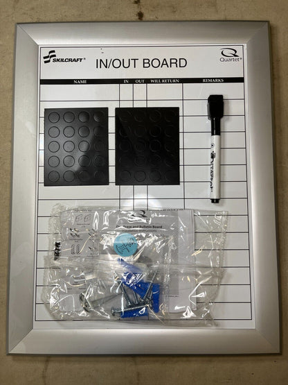 ED2030 SKILCRAFT QUARTET MAGNETIC IN/OUT BOARD 11''X14'' 7520-01-484-5261 USA