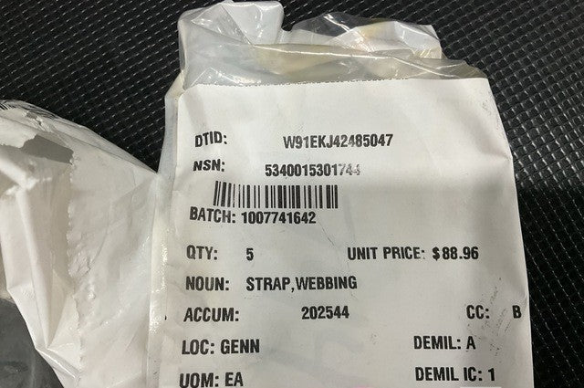 MRAP - COUGAR CAT1 A2 6431306-01M1 WEBBING STRAP 12340649 5340-01-530-1744