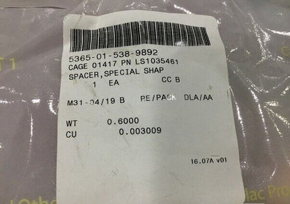 MILITARY STRYKER,FOV LS1035461 12621064 SPECIAL SHAPED SPACER 5365-01-538-9892