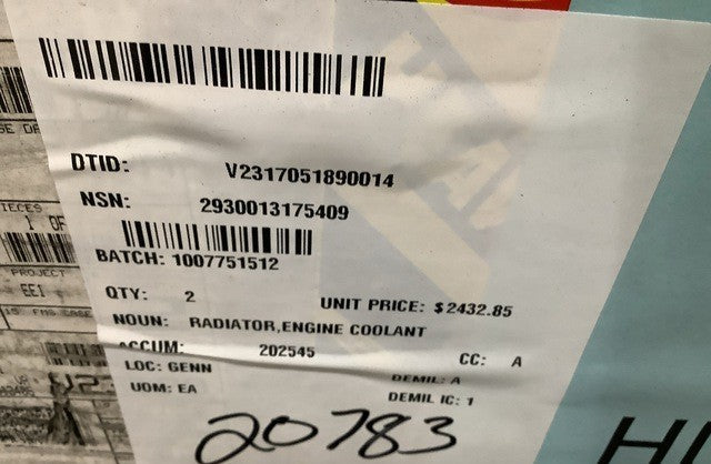 Coolant Radiator 3468AS1004-1 NSN 2930-01-317-5409 - photo 6