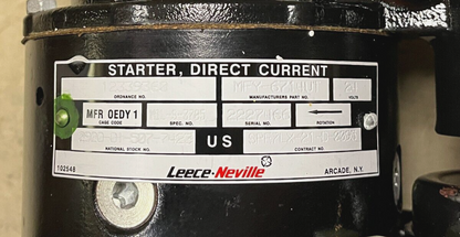 OVERHAULED HMMWV M998 STARTER 6.2 HUMMER HUMVEE 24 Volt Z.6711UT 2920-01-507-7423