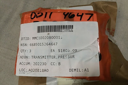 WATER PURIFICATION (1500 TWPS) PRESSURE TRANSMITTER 33903019 6685-01-526-4647