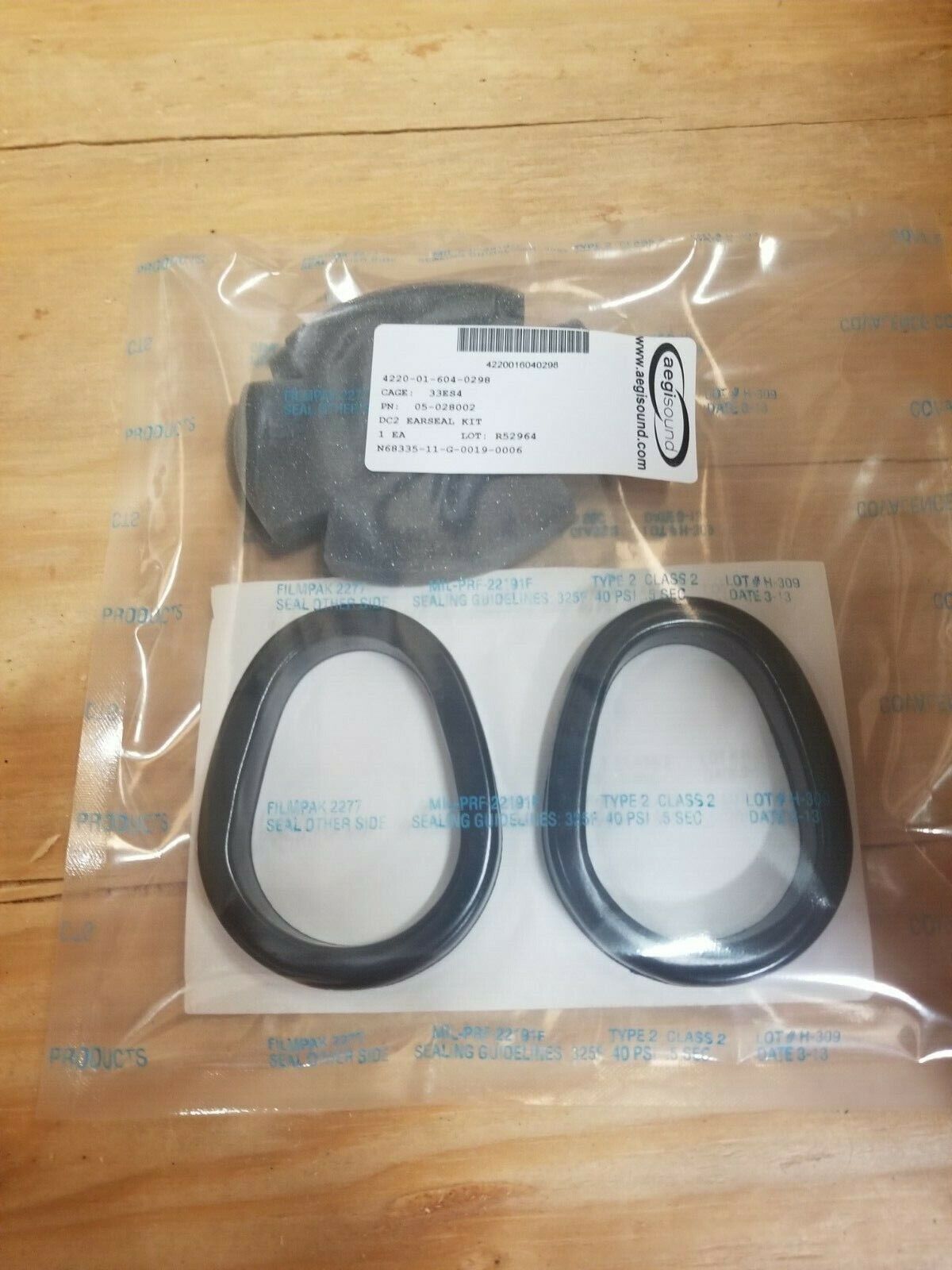 New Gentex Aegisound DC2 Kit  AEGISOUND DC2 HYGIENE KIT Ear Seal Kit