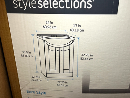 MAGICKWOODS EURO STYLE SELECTIONS VANITY WITH TOP (MODEL 0297596)