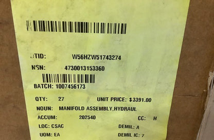 Manifold Assembly 12346082 NSN 4730-01-315-3360 - photo 6