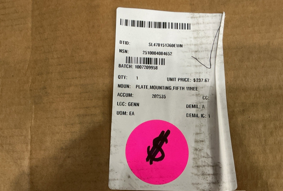 Mounting Plate 11658697 NSN 2510-00-408-4652 - photo 4