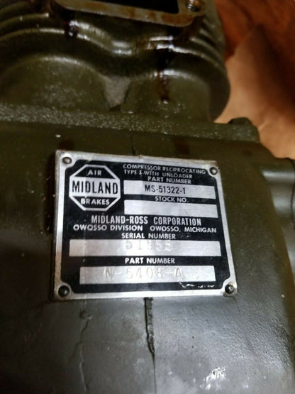 Military Compressor 4310-00-142-1743	224020 7539349 913385 1643M5 REO Truck