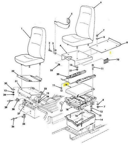 M998 Humvee Hummer Height Adjuster Cover High Back Seat  2540-01-381-2079