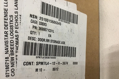 MRAP NAVISTAR DEFENSE 3690671C91L VEHICULAR STORAGE DOOR,RR 2590-01-568-6345